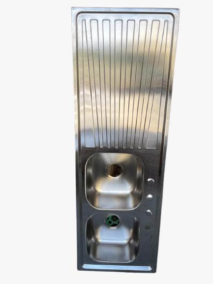 Double Kitchen Sink Right w/Drain